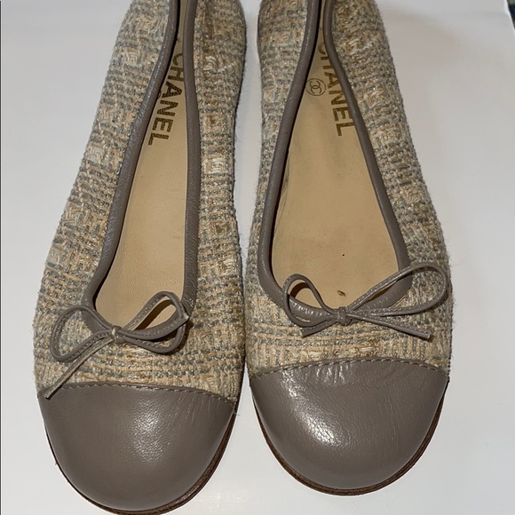 Genuine leather Chanel vintage ballerinas - Picture 1 of 6